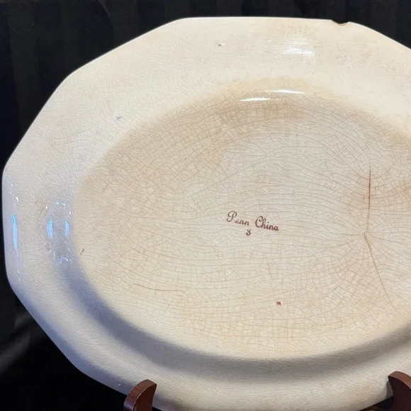 Vintage China Penn Parrot Serving Platter - Picture 8 of 16